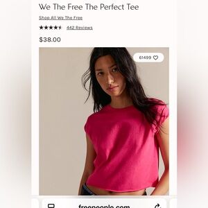 We The Free The Perfect Tee, Magenta, size S, EUC